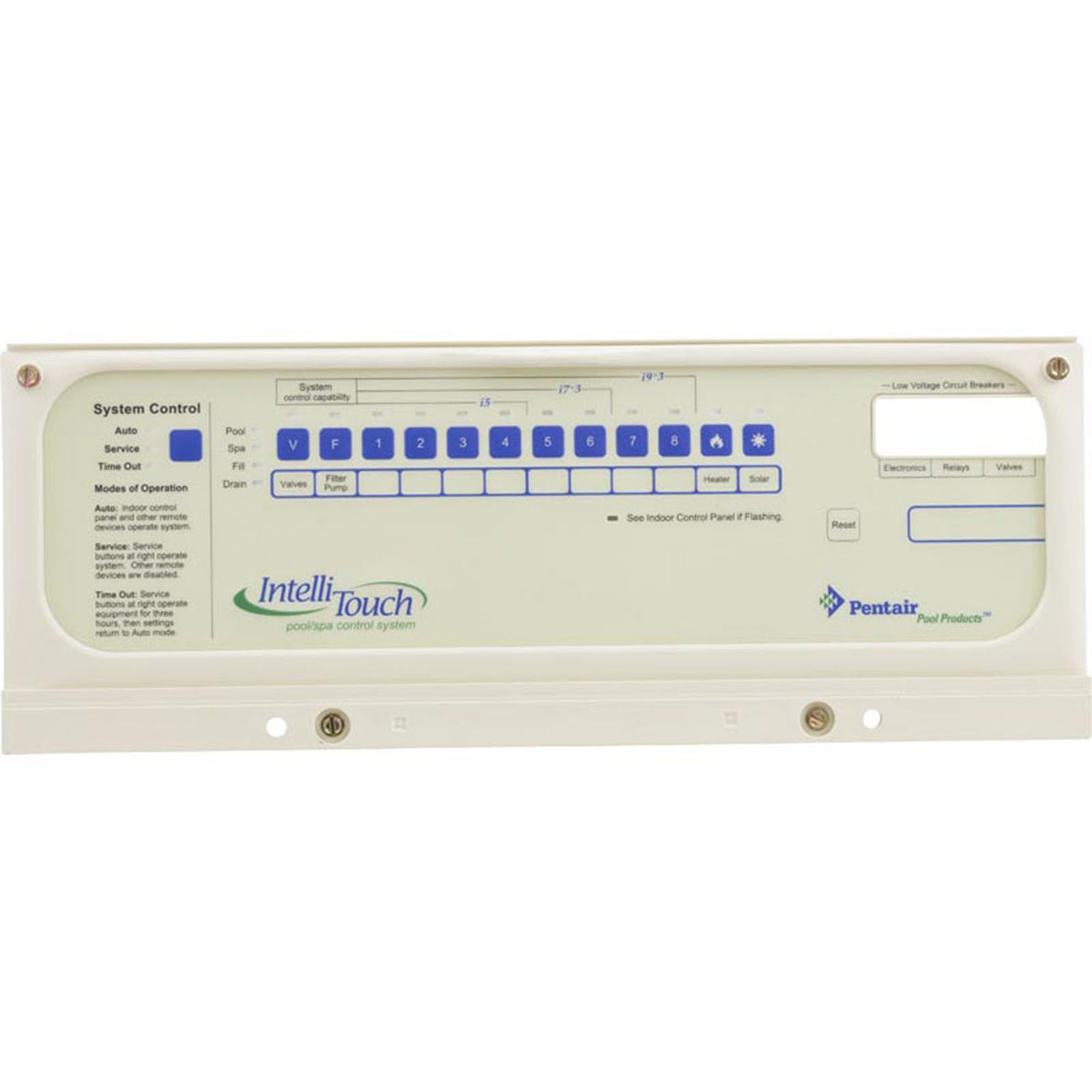 Control Panel Bezel, Pentair, IntelliTouchÃ‚Â®, i5-3, i7, i9-3S