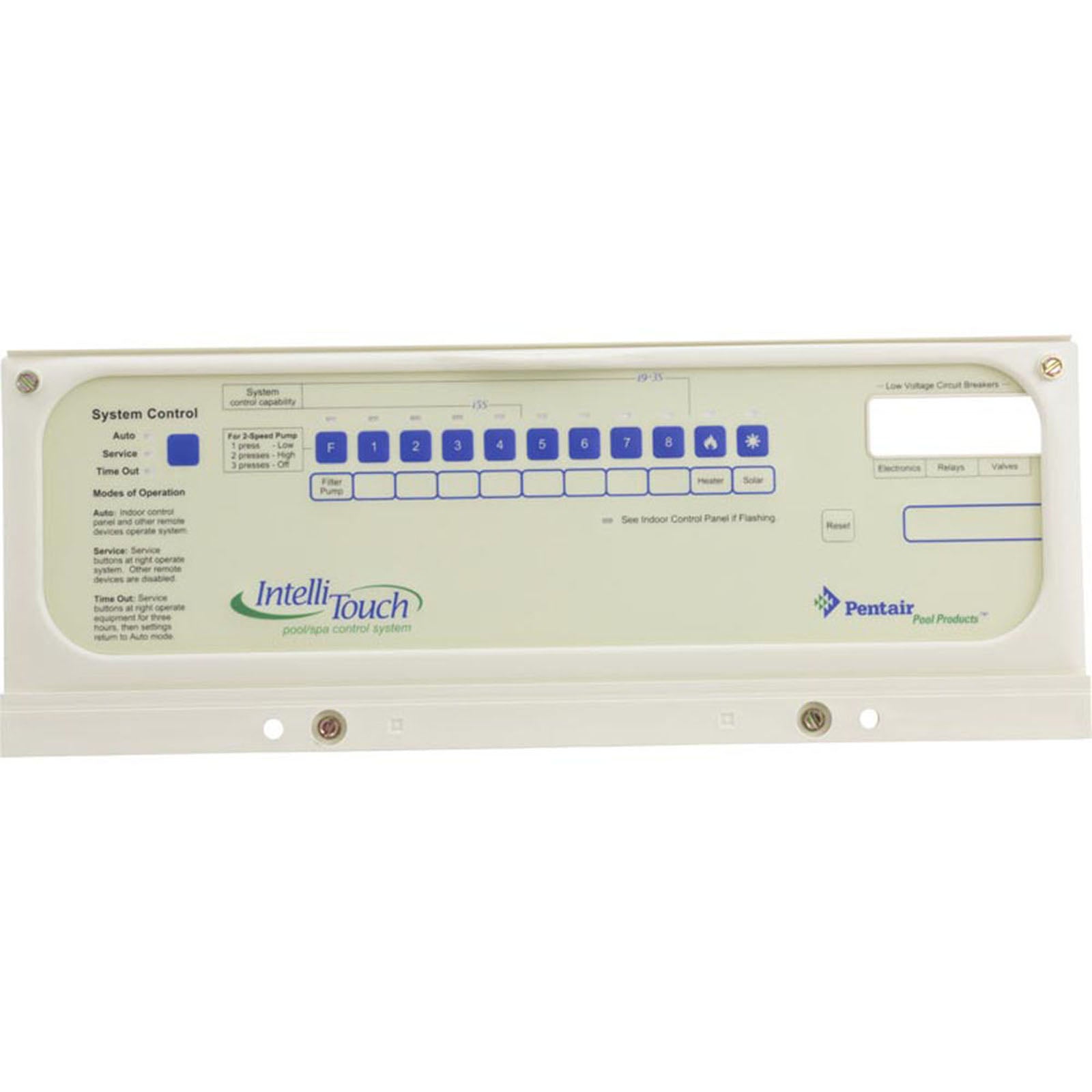 Control Panel Bezel, Pentair, IntelliTouchÃ‚Â®, i5-3S, i9-3S