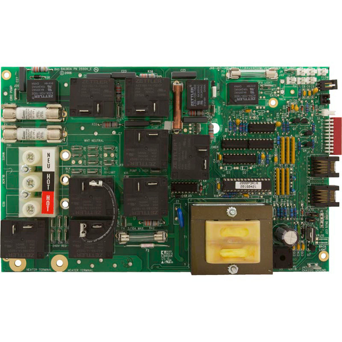 PCB, Balboa, 2000LE, 52914, Pressure Switch, 3-Pump