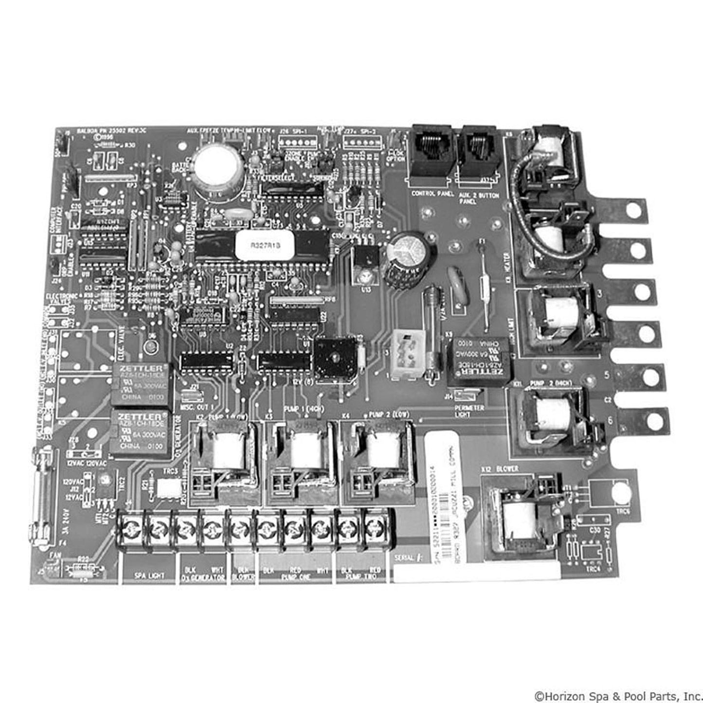 PCB, Jacuzzi, R327, R641, ME Serial Deluxe, con enchufe telefónico