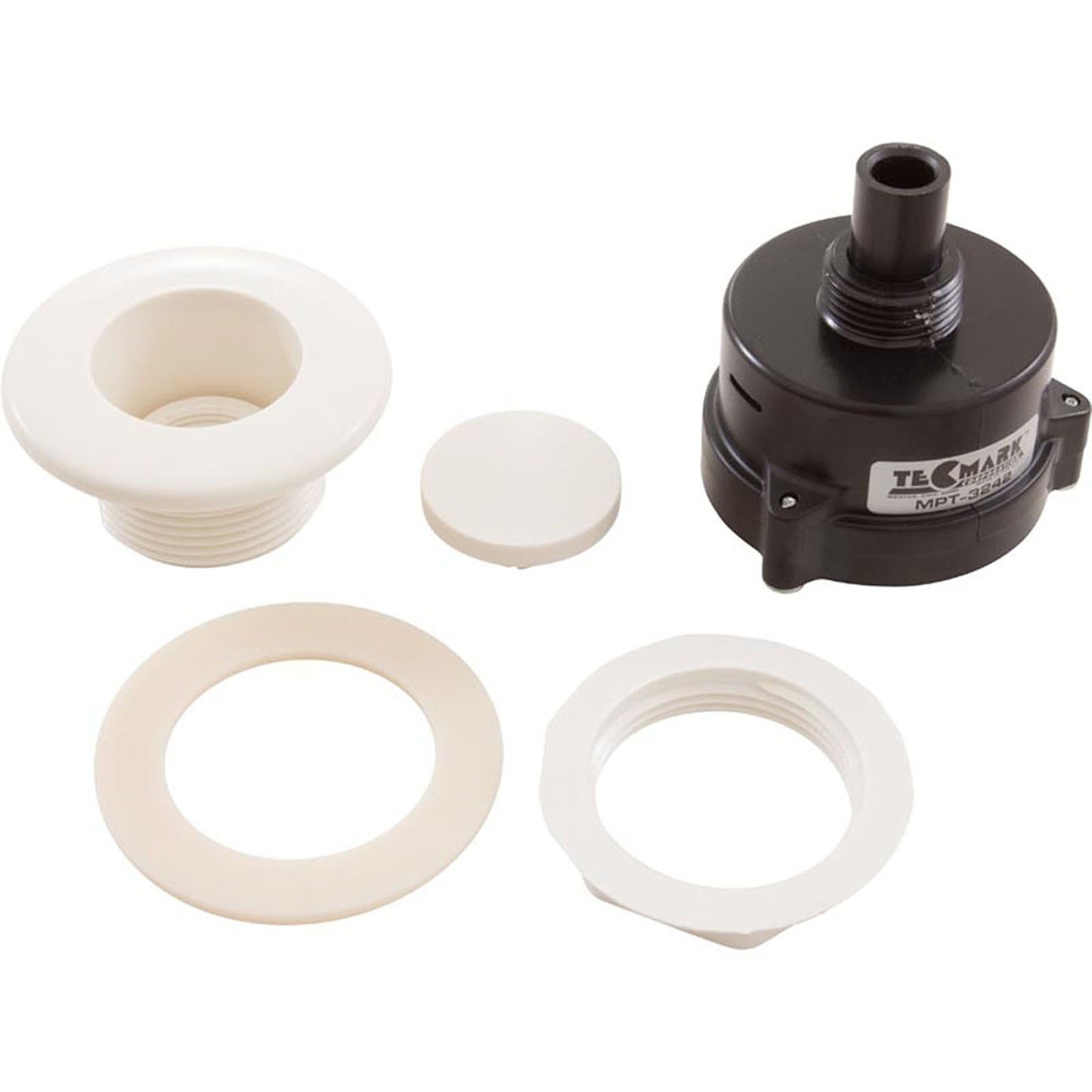 Bouton d'air, TDI 3242, encastré, 1-5/8"hs, 2-9/16"fd, blanc