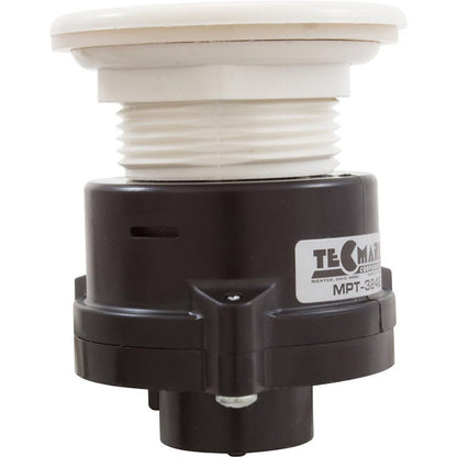 Bouton d'air, TDI 3242, encastré, 1-5/8"hs, 2-9/16"fd, blanc