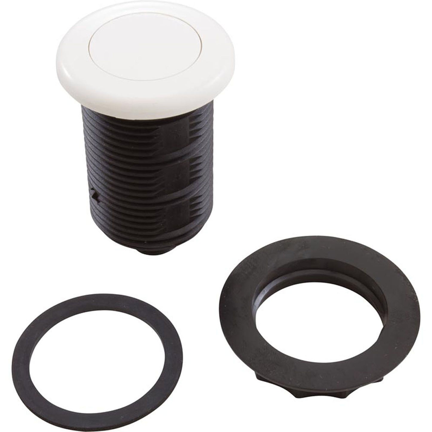 Air Button, TDI 3428, Low Prof, 1-1/4"hs, 1-5/8"fd, White