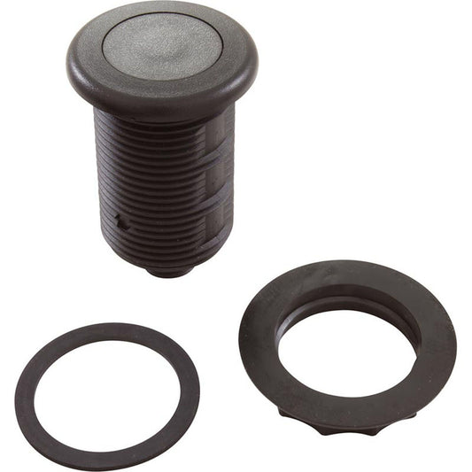 Air Button, TDI 3428, Low Prof, 1-1/4"hs, 1-5/8"fd, Black