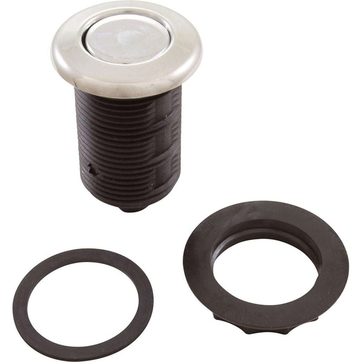 Air Button, TDI 3428, Low Prof, 1-1/4"hs, 1-5/8"fd, Chrome