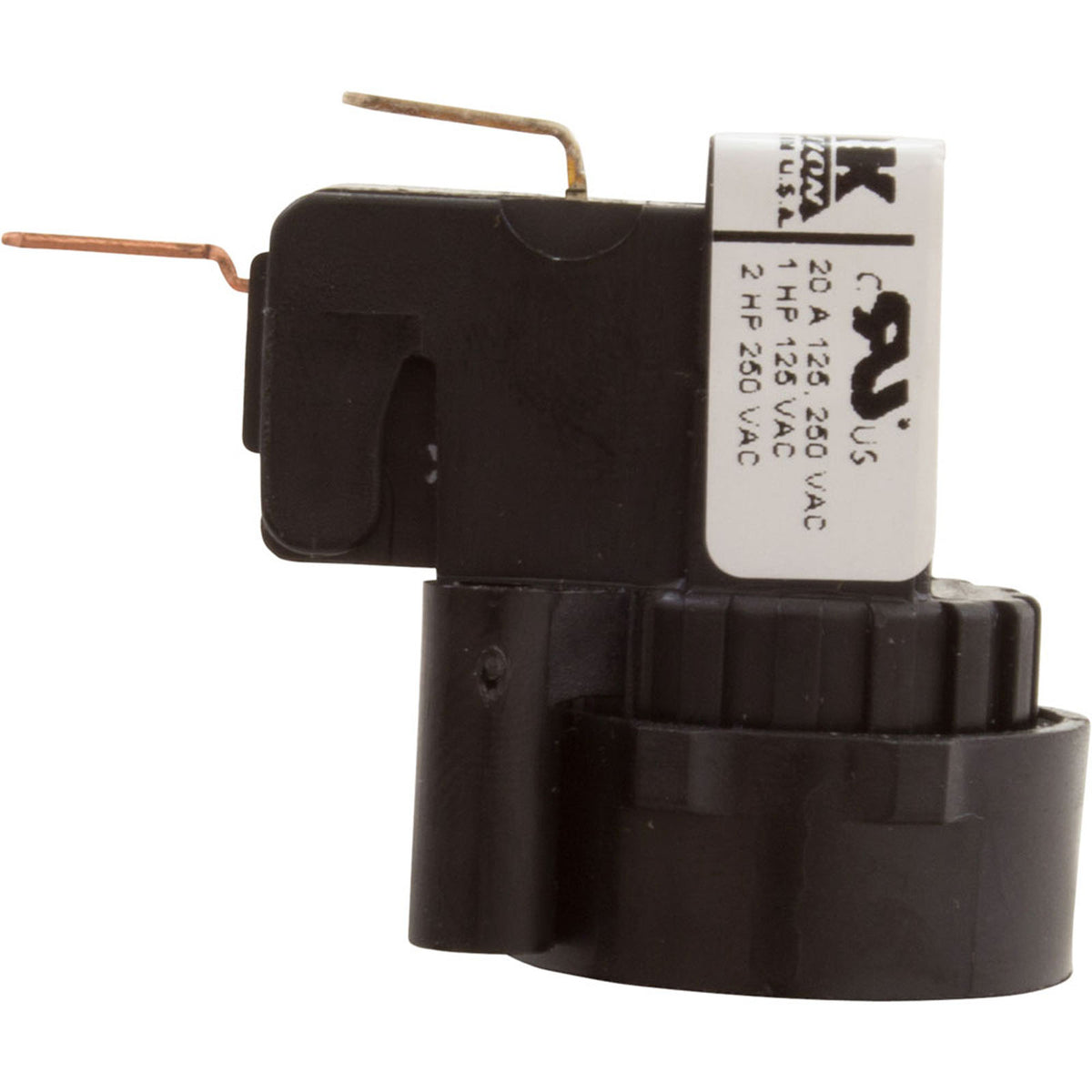 Air Switch, Tecmark, SPNO, 25 Amp, Latching, Side Spout