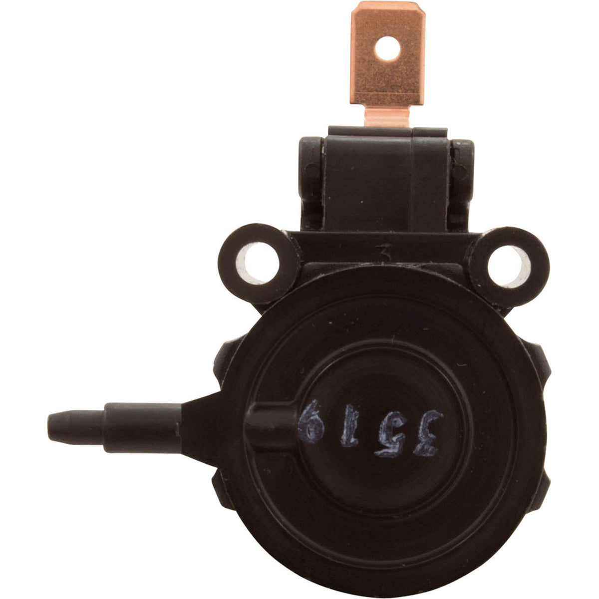 Air Switch, Tecmark, SPNO, 25 Amp, Latching, Side Spout