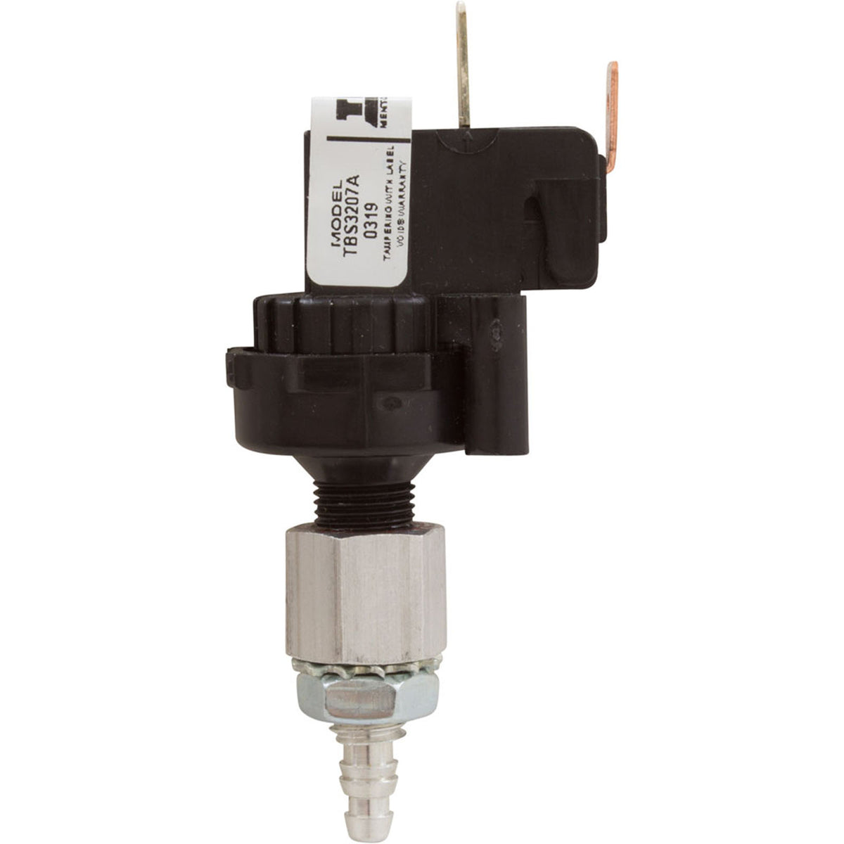 Air Switch, Tecmark, SPNO, 25 Amp, Latching, Center Spout