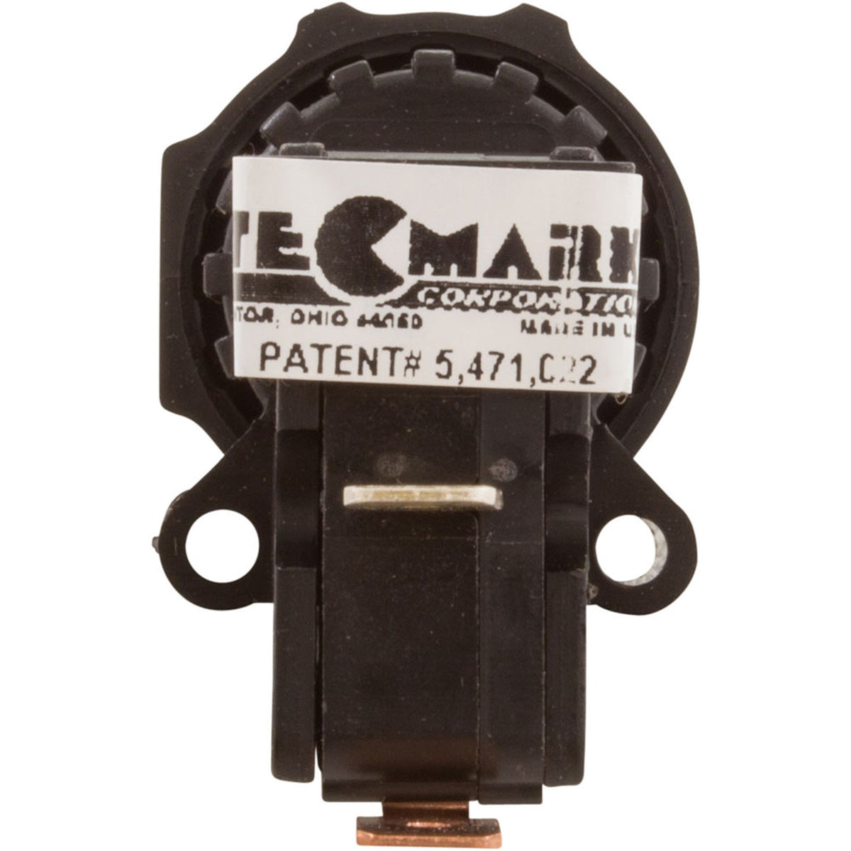 Air Switch, Tecmark, SPNO, 25 Amp, Latching, Center Spout