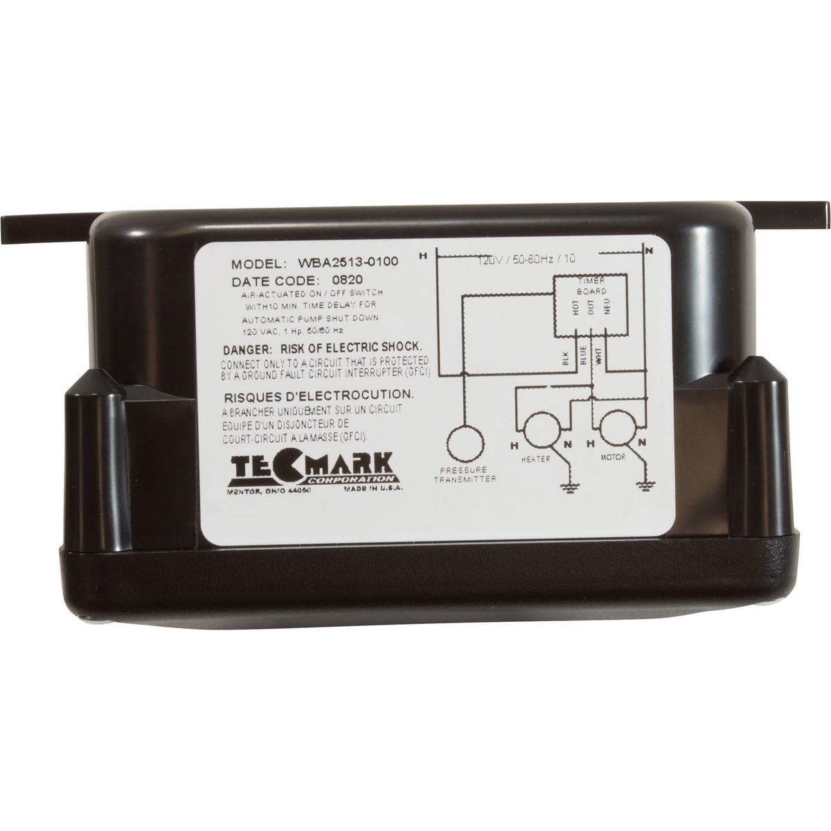 Timer, Tecmark, 120V, 1.0HP, Sensor Connector, Solid State