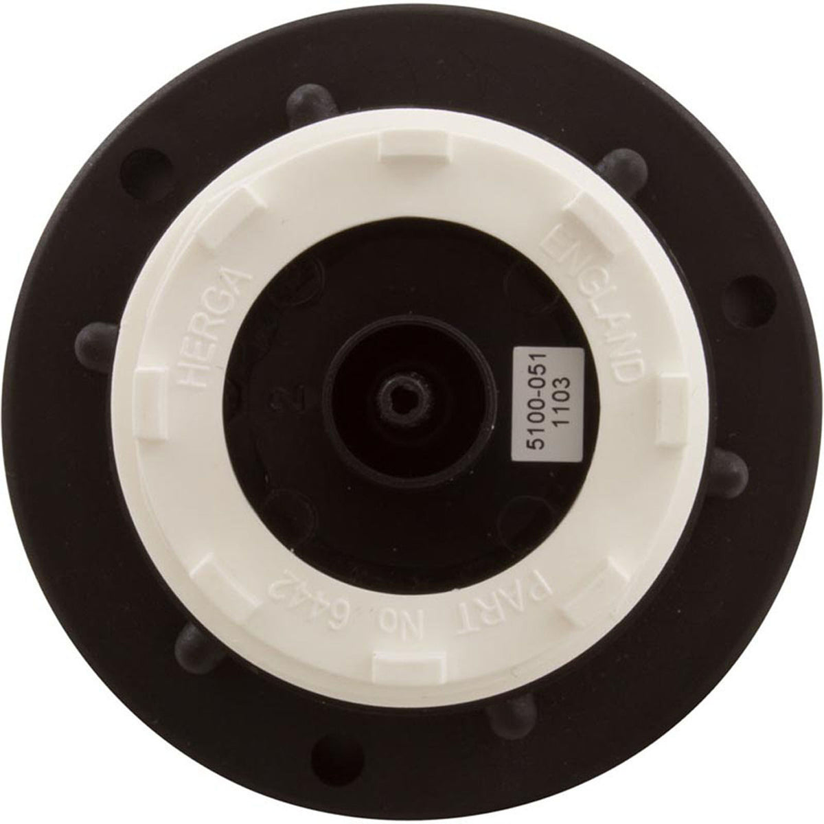Air Button, Herga, Standard, 1-3/4"hs, 2-5/8"fd, White