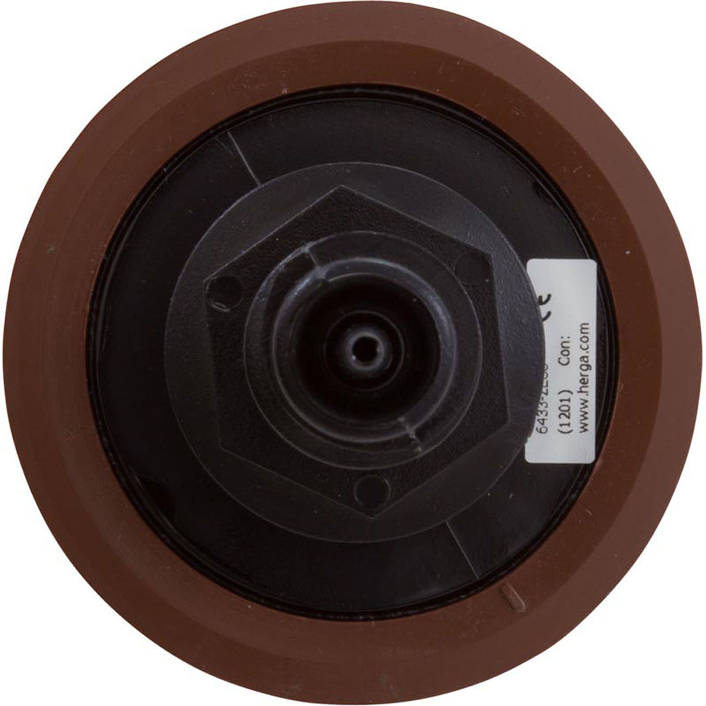 Air Button, Herga, Mushroom, 13/16"hs, 2-1/4"fd, Thd, Brown