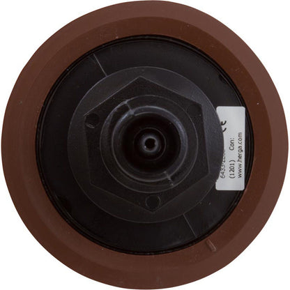 Air Button, Herga, Mushroom, 13/16"hs, 2-1/4"fd, Thd, Brown