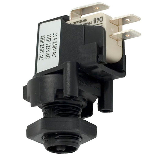 Air Switch, Herga, SPDT, 20A, thd, latch
