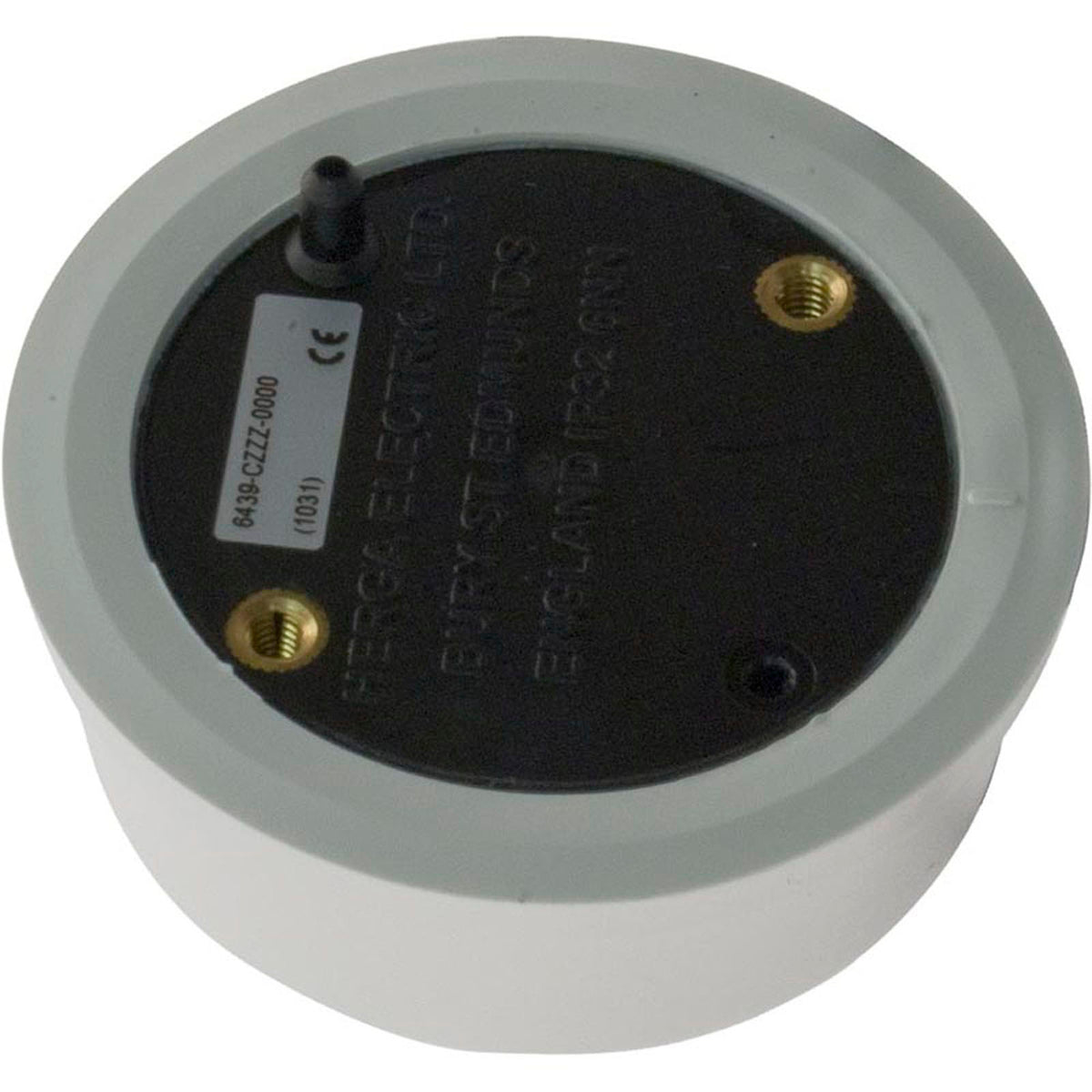 Air Button, Herga, Mushroom, 1/4"hs, 2-9/16"fd, w/o Tubing, Wht