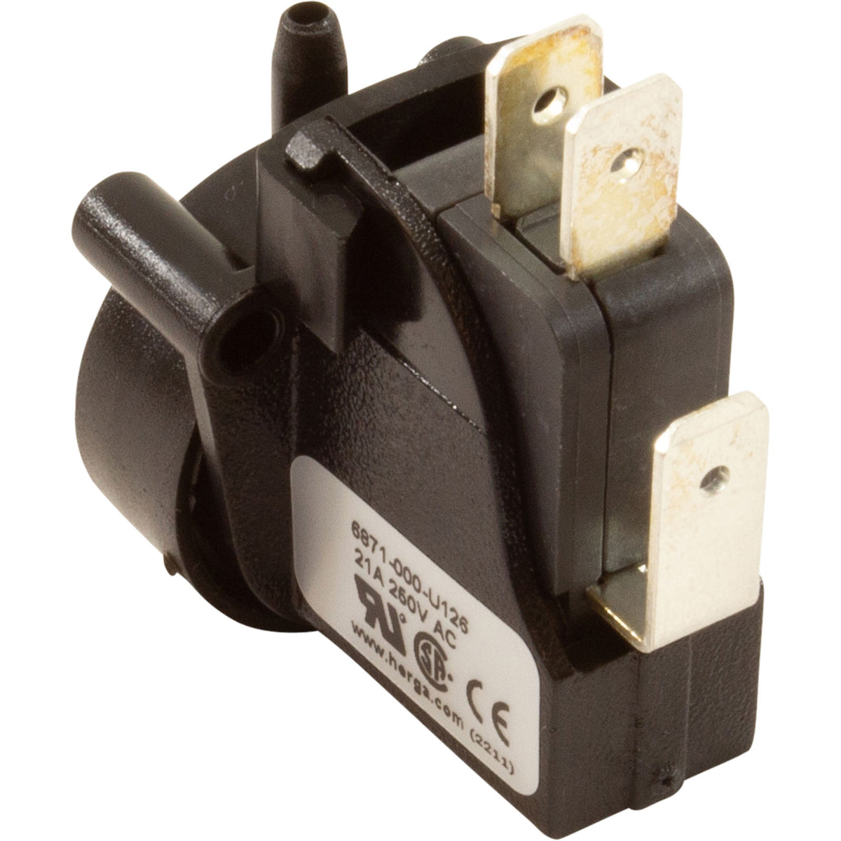Air Switch, Herga, SPDT, momentary, Side Spout