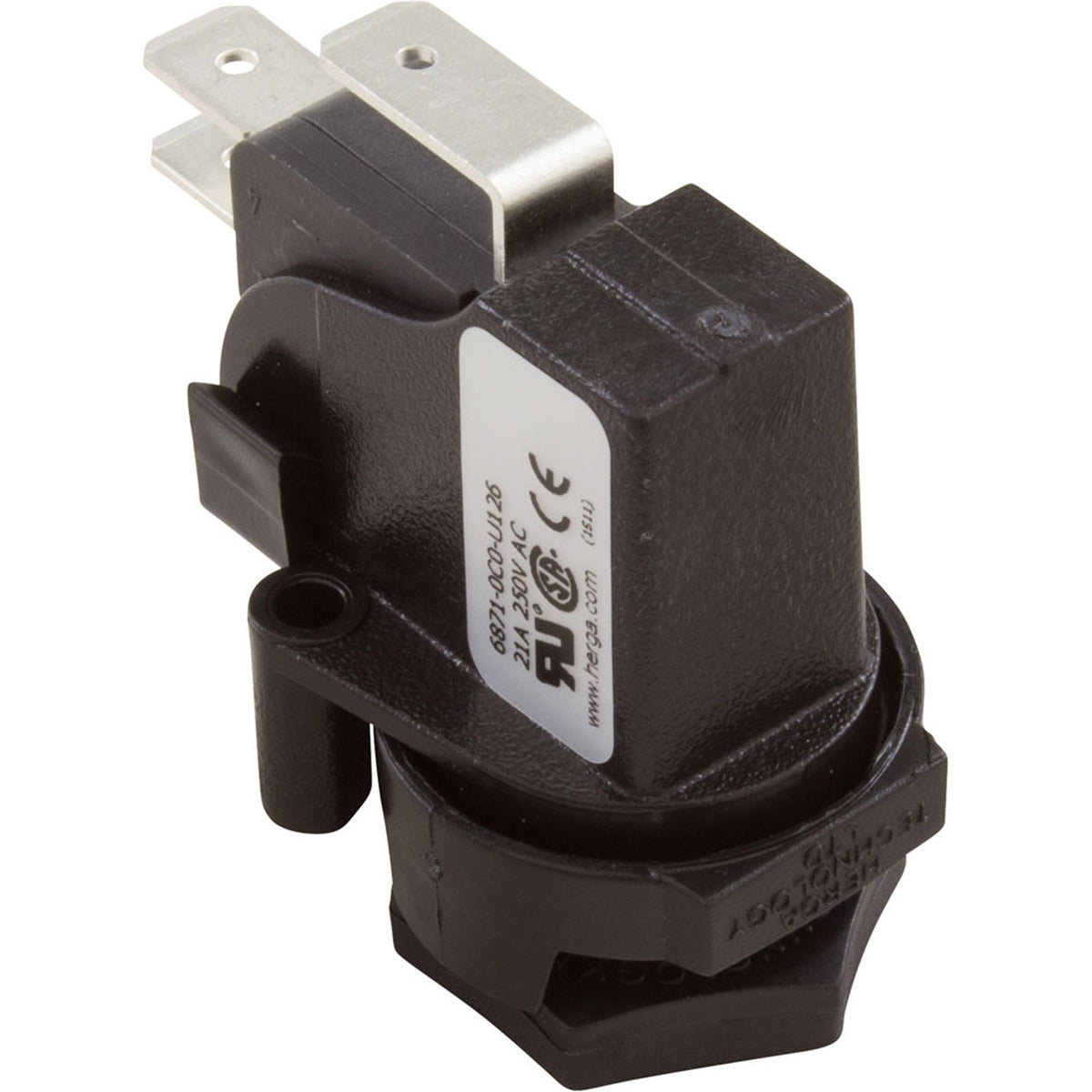 Air Switch, Herga, SPDT, momentary, Threaded Center Spout