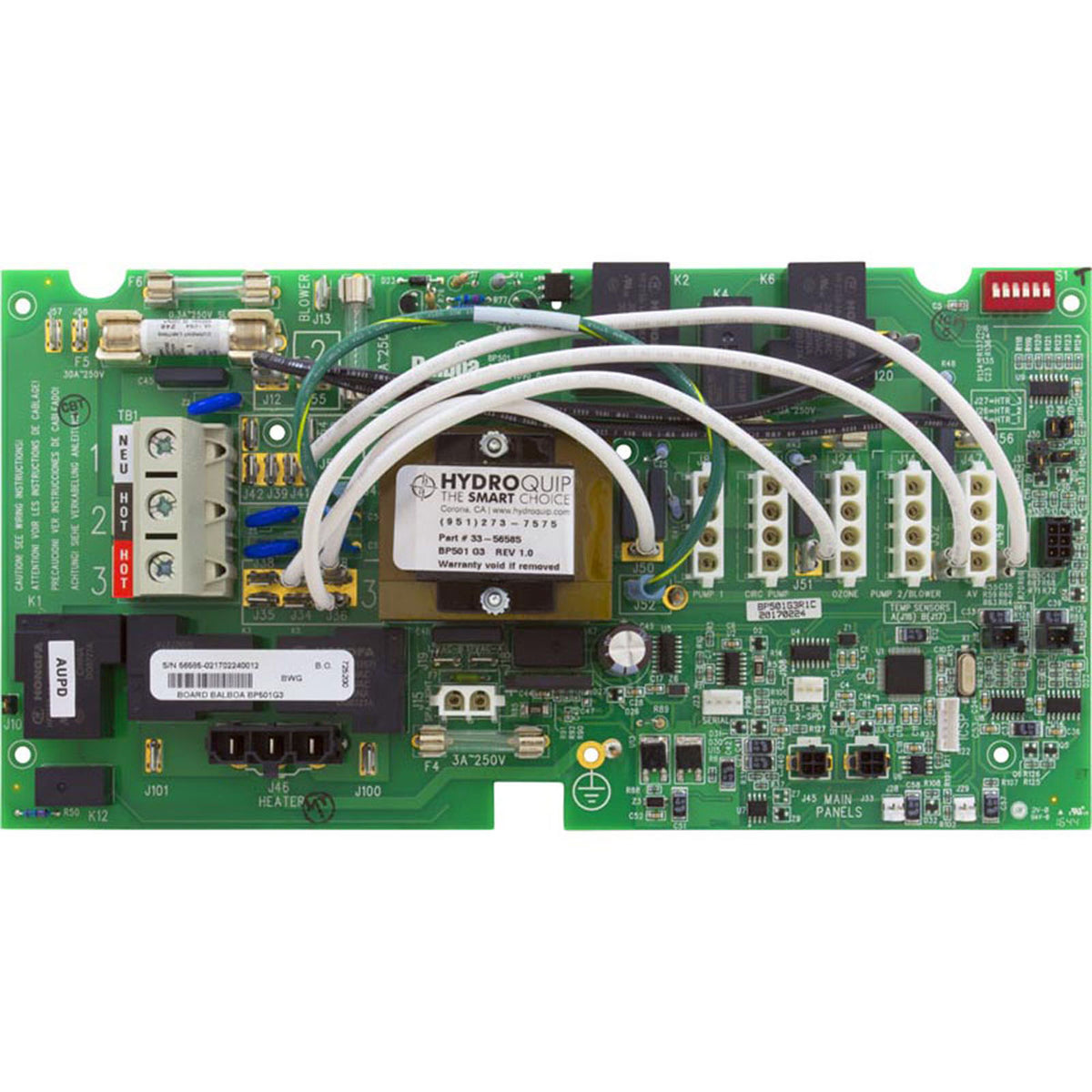 PCB, Hydro-Quip, PS6703BP, Balboa BP501-G3, 56585