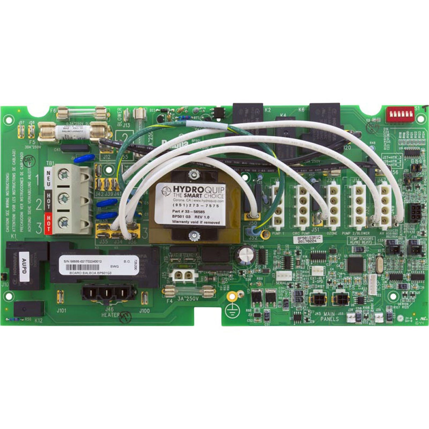 Placa de circuito impreso, Hydro-Quip, PS6703BP, Balboa BP501-G3, 56585