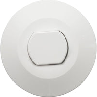 Air Button, Presair, Flush, 1-3/4"hs, 2-5/8"fd, White