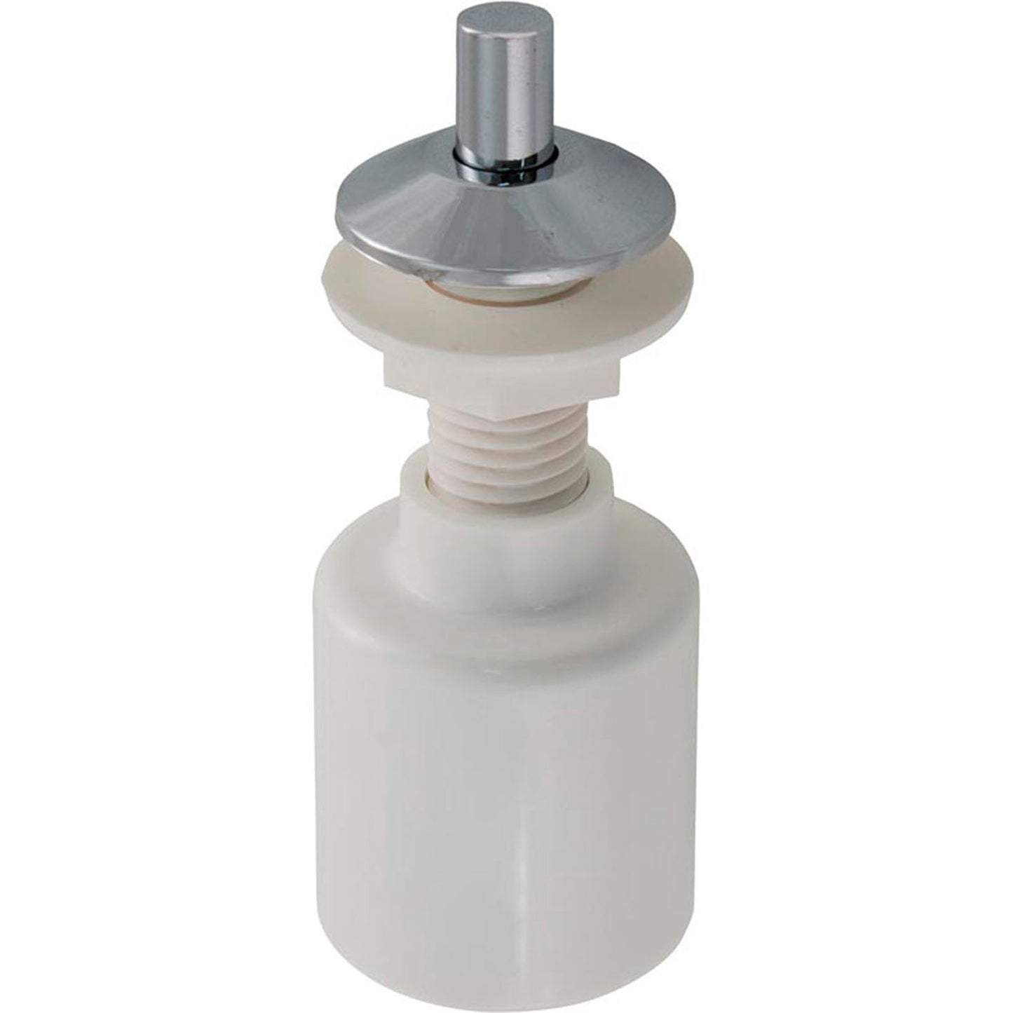 Air Button, Presair, Short Stem, 5/8"hs, 1-3/8"fd, Chrome