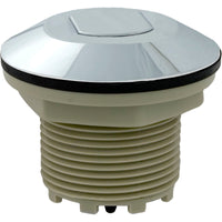 Air Button, Presair, Flush, 1-3/4"hs, 2-5/8"fd, Chrome