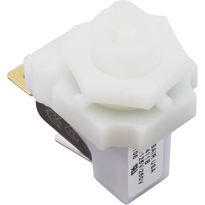 Air Switch, PresAir, SPST, 9/16" Center Spout, 21A, Momentary