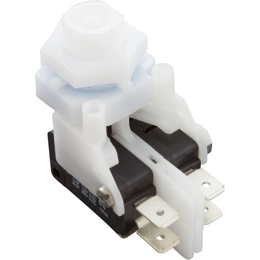 Air Switch, PresAir, DPDT, 9/16" Center Spout, 25A, Latching