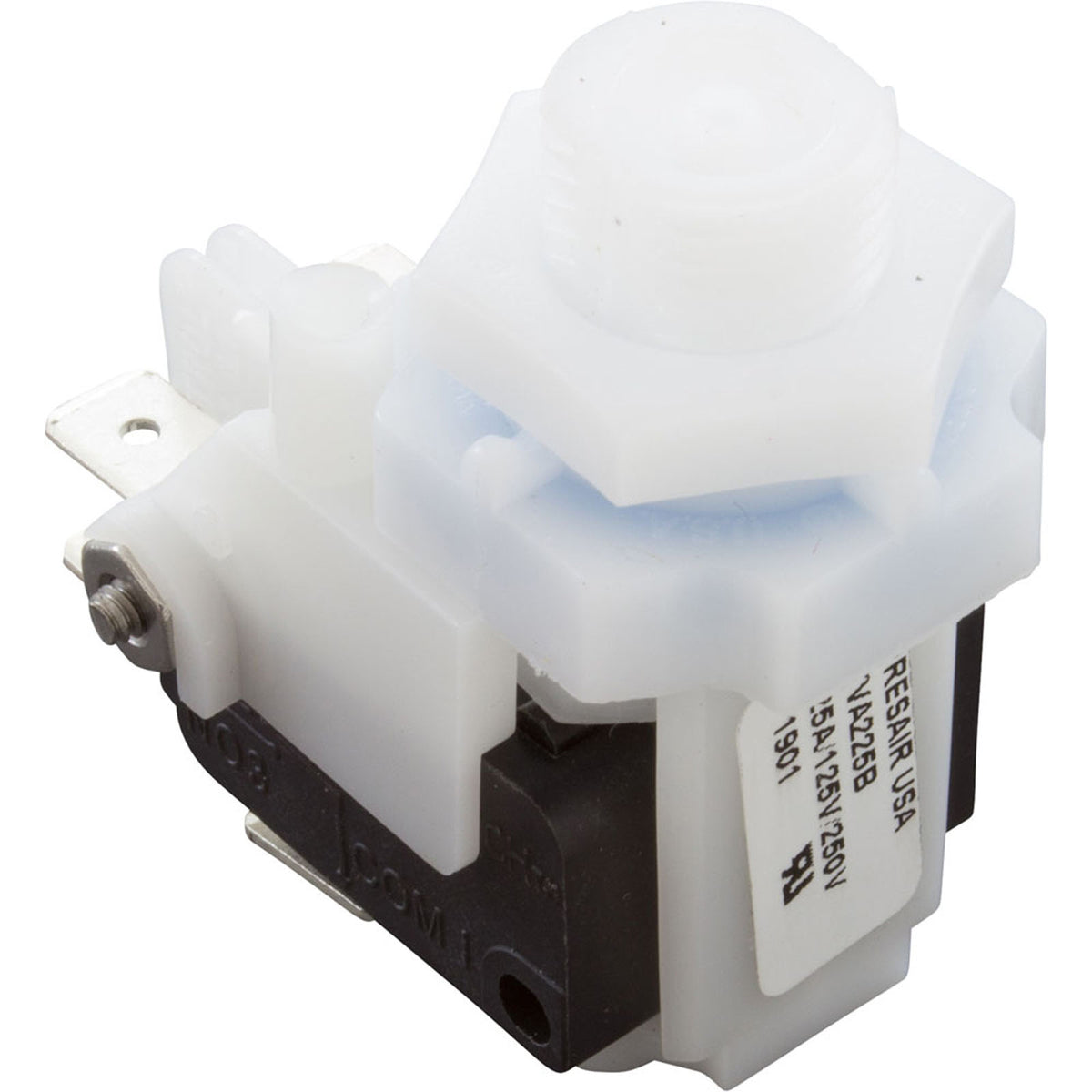 Air Switch, PresAir, DPDT, 9/16" Center Spout, 25A, Latching