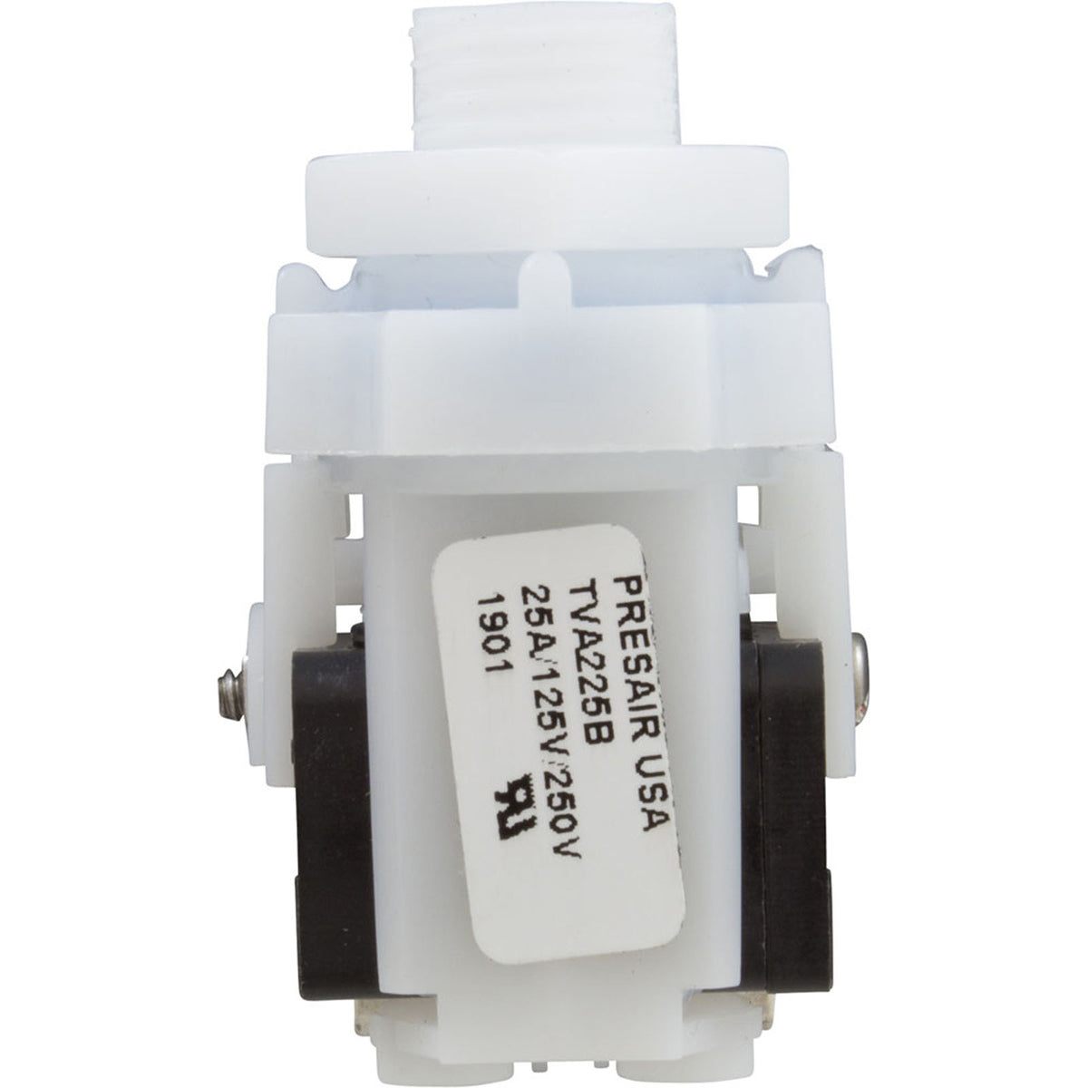Air Switch, PresAir, DPDT, 9/16" Center Spout, 25A, Latching