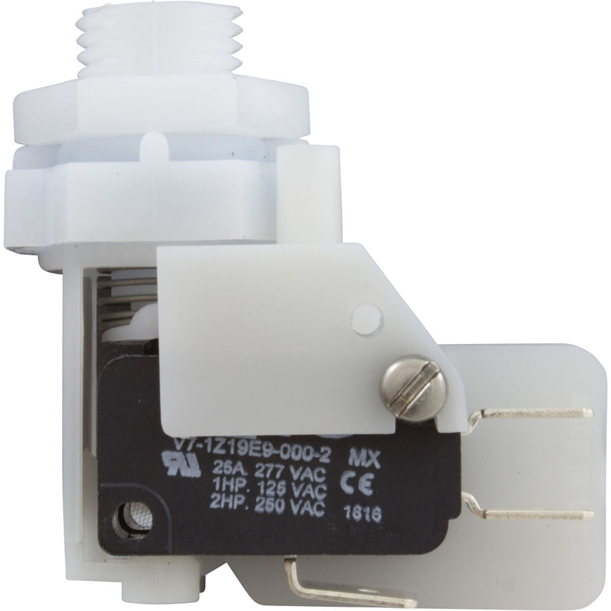 Air Switch, PresAir, DPDT, 9/16" Center Spout, 25A, Latching