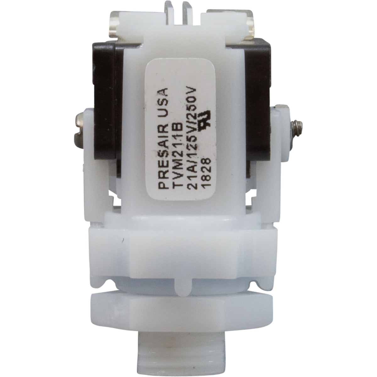Air Switch, PresAir, DPDT, 9/16" Center Spout, 21A, Momentary