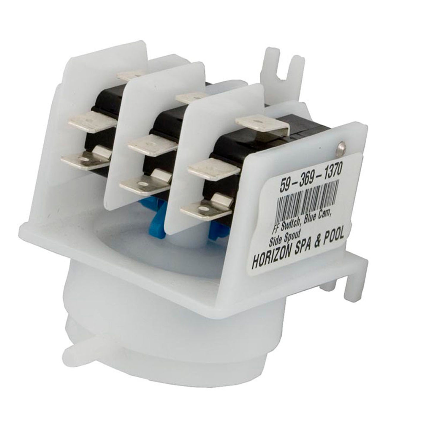 Interruptor FF, Presair, caño lateral, leva azul