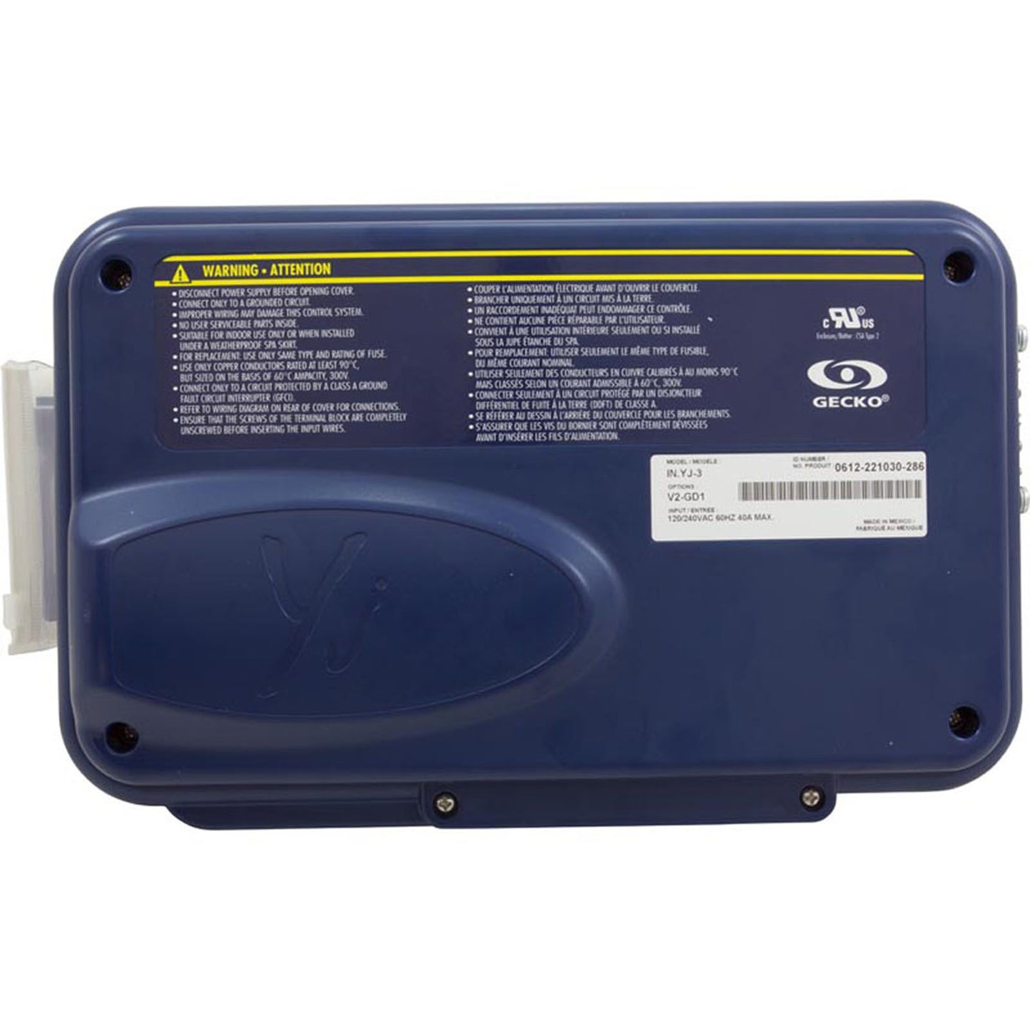 Contrôle uniquement, Gecko in.yj-3, P1 (2), P2, Bl, Oz, Lt, Box uniquement