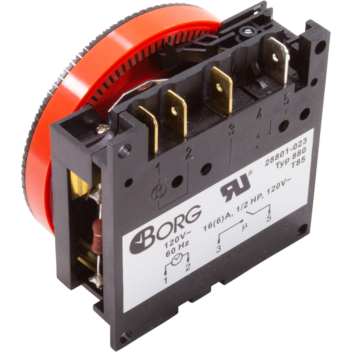 Temporizador, Diehl, SPST, montaje en panel, 115 V, 24 horas