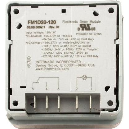 Timer, Grasslin, SPDT, Panel Mount, 115v, Digital, 24 Hour/7 Day