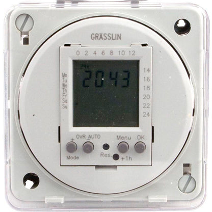 Timer, Grasslin, SPDT, Panel Mount, 115v, Digital, 24 Hour/7 Day
