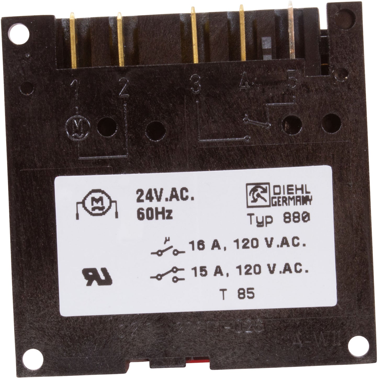 Timer, Diehl, SPST, Panel Mount, 24vac, 24hr