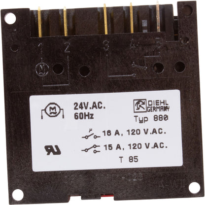 Timer, Diehl, SPST, Panel Mount, 24vac, 24hr