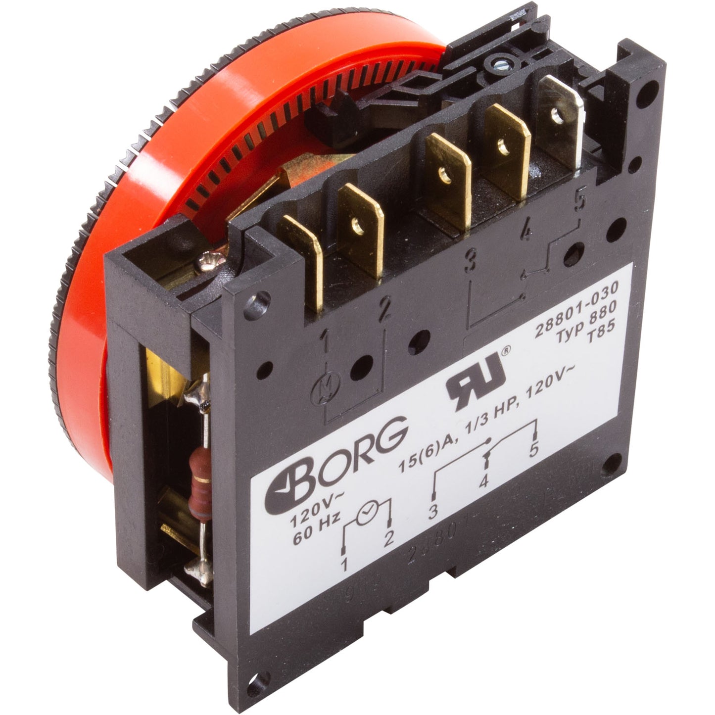 Timer, Diehl, SPDT, Panel Mount, 115v, 15A, 24hr