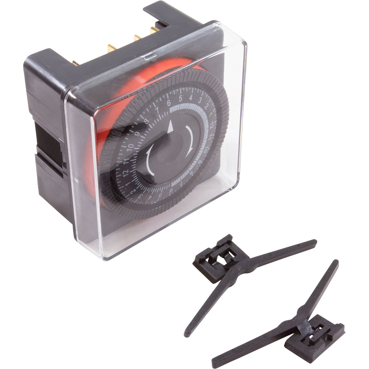 Timer, Diehl, SPST, Panel Mount, 230v, 20A, w/housing,  24hr