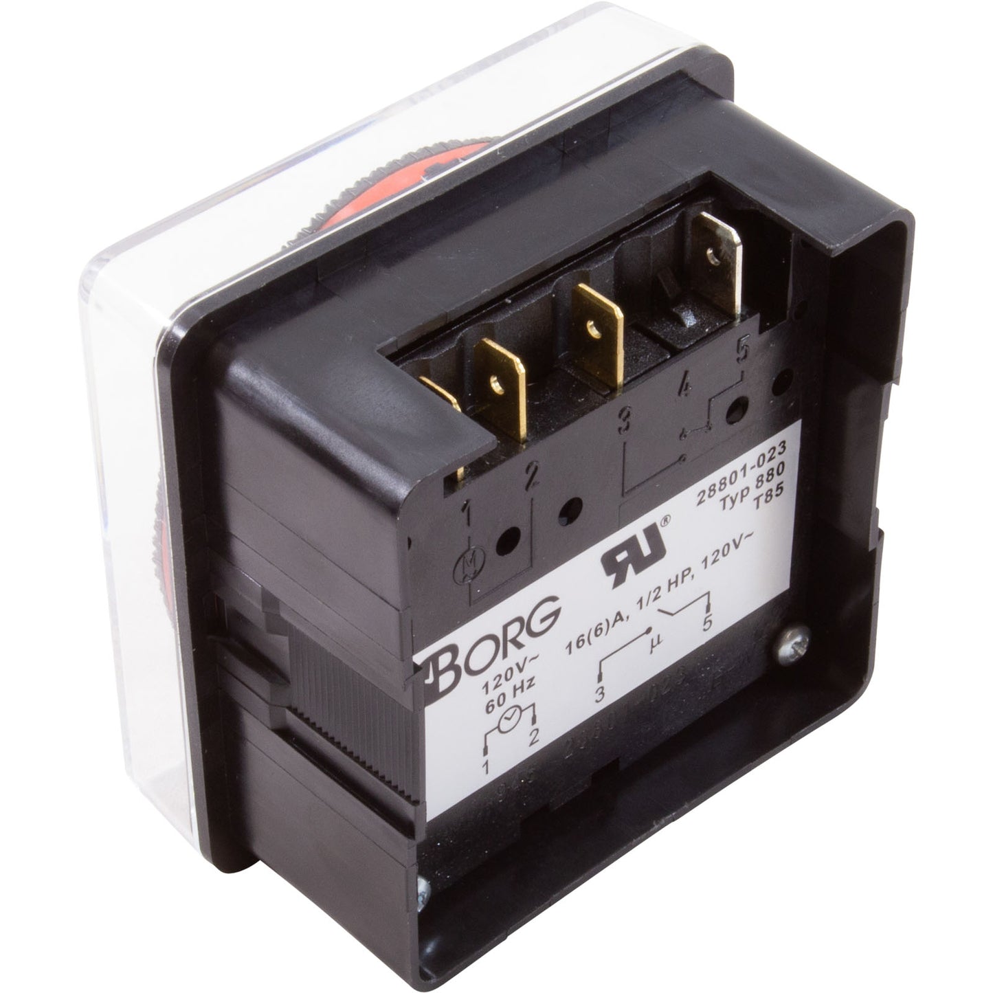 Temporizador, Diehl, SPST, montaje en panel, 115 V, 20 A, con carcasa, 24 horas