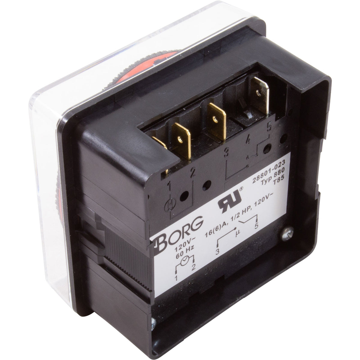 Timer, Diehl, SPST, Panel Mount, 115v, 20A, w/housing, 24hr