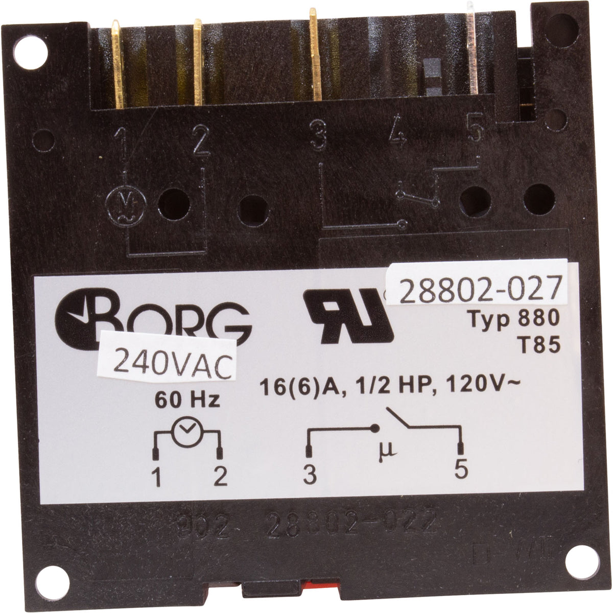 Timer, Diehl, SPST, Panel Mount, 230v, 20A, 7day