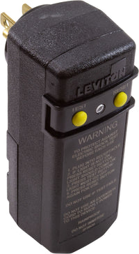 GFCI, Leviton, 15A, SPST, Right Angle Plug