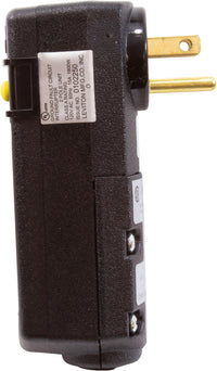 GFCI, Leviton, 15A, SPST, Right Angle Plug