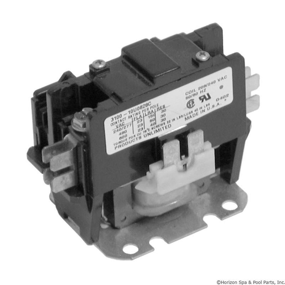 Contactor, Prod Unltd, SP, 30A, 230v