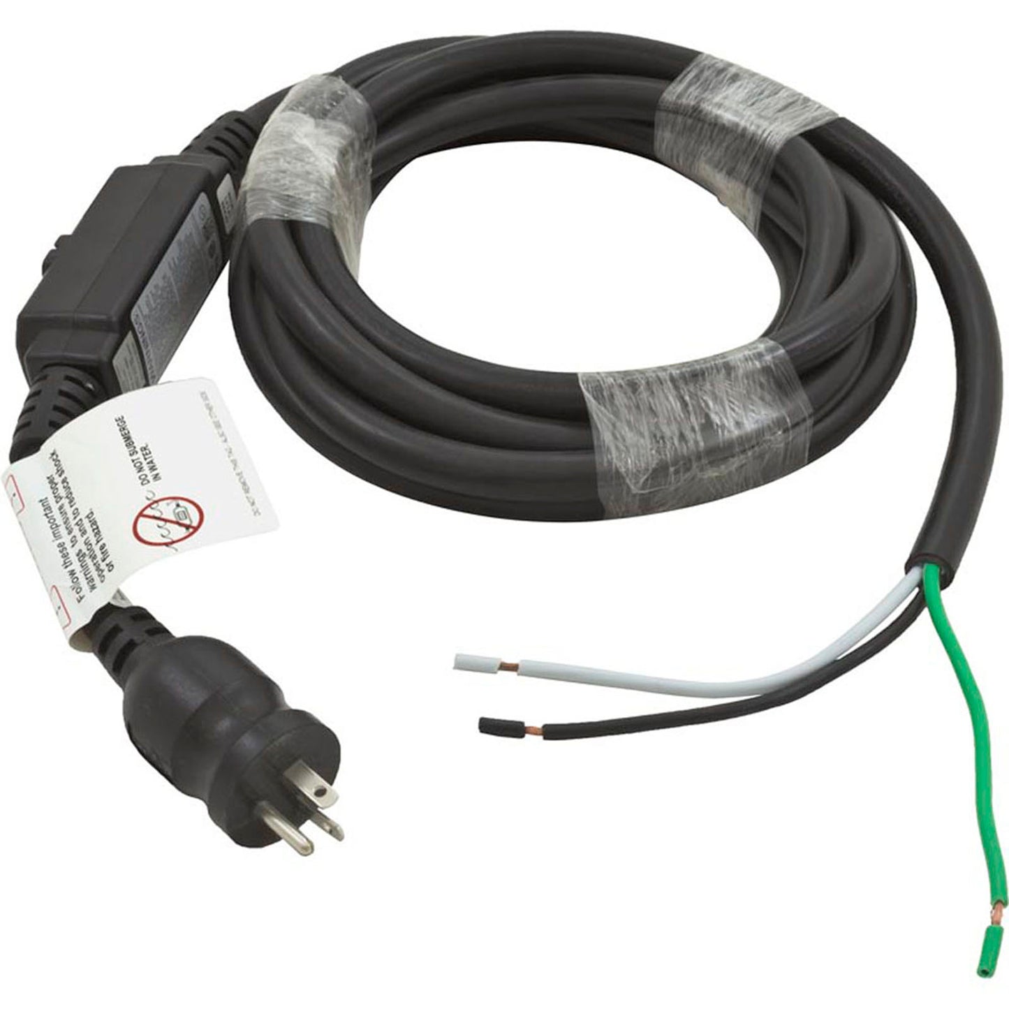 Cable de alimentación, 20 A, 15 pies, GFCI, para instalaciones de 115 V