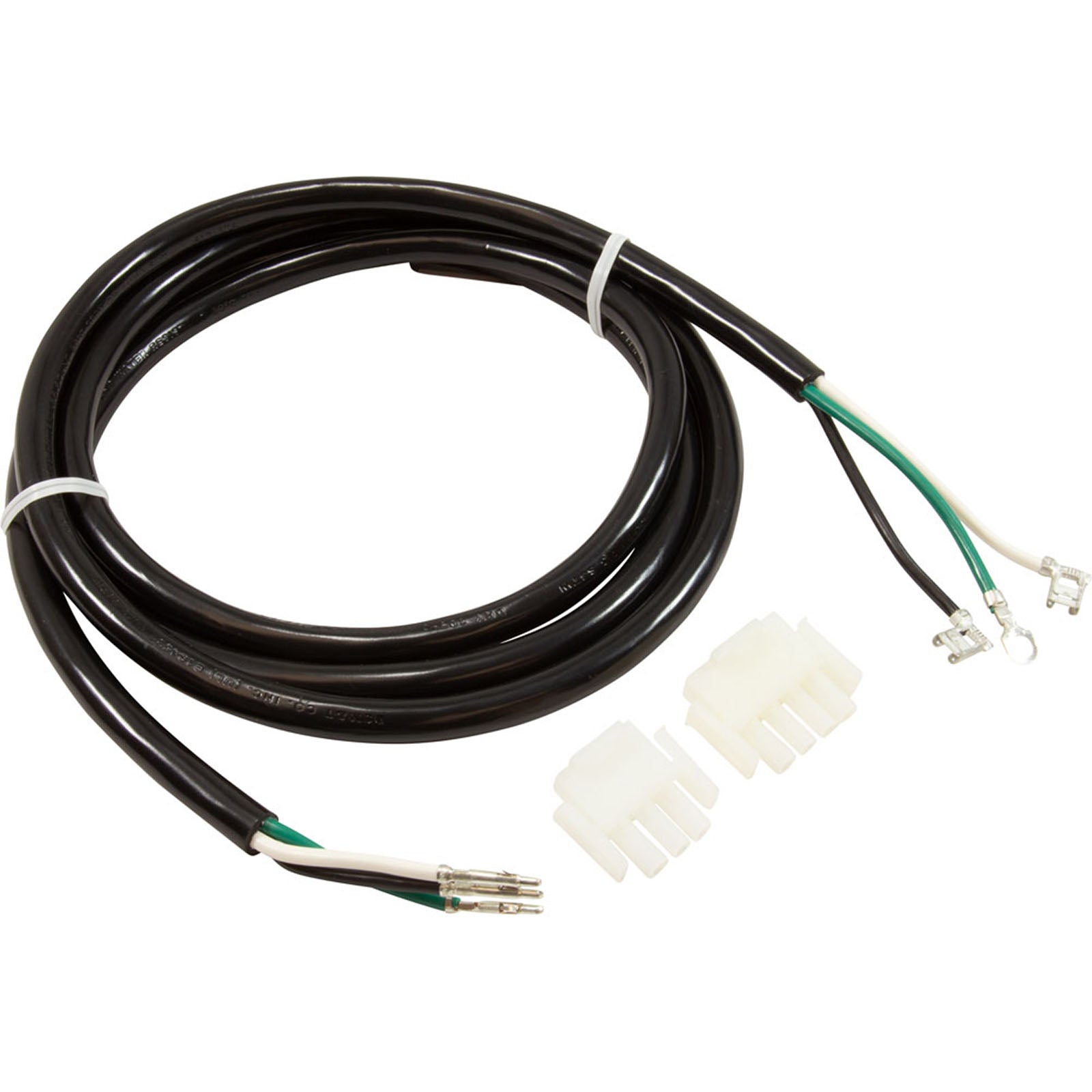 Cord, Hydro-Quip, 14/3 x 72", White AMP-3/AMP-4 Male (G, B, W)