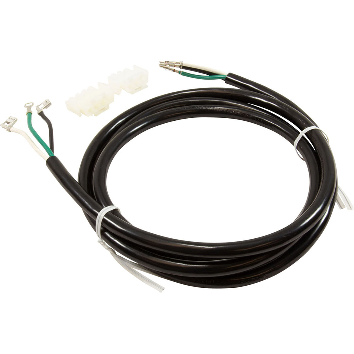 Cord, Hydro-Quip, 14/3 x 72", White AMP-3/AMP-4 Male (G, B, W)
